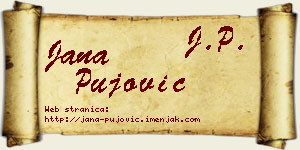 Jana Pujović vizit kartica